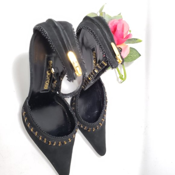 Sergio Rossi Beaded Heels w/ Ankle Straps - Picture 15 of 16
